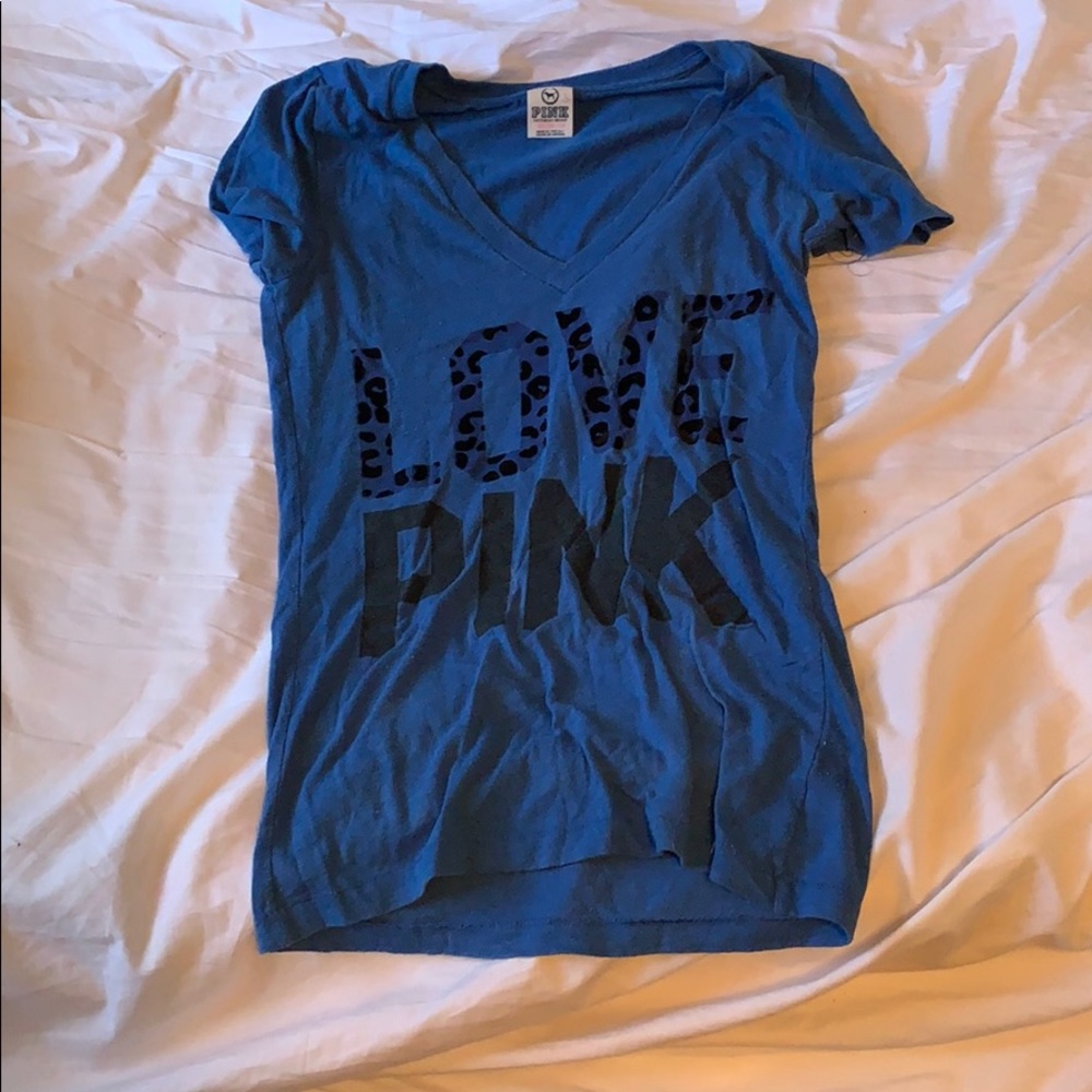 Pink tee shirt v neck